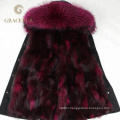 Direct factory price lined outfit winter real fur parka